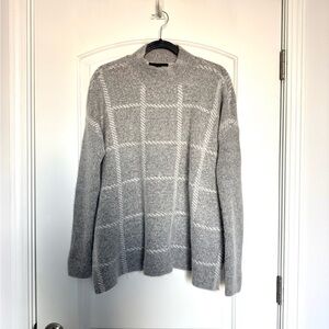 Gray Checkered Sweater